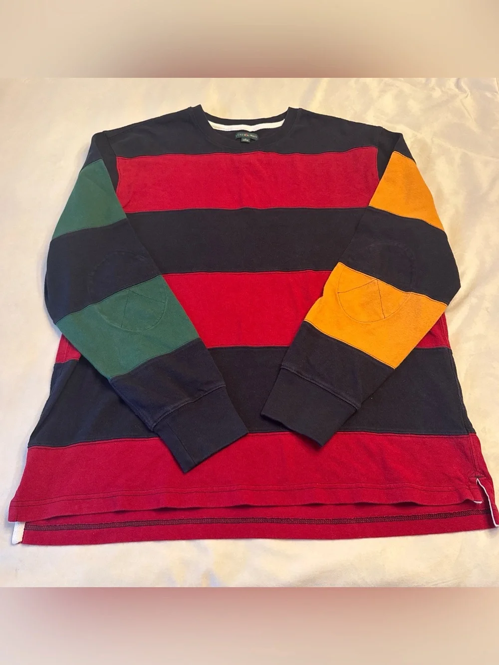 Vintage! J. Crew Striped Rugby Crewneck, sz L